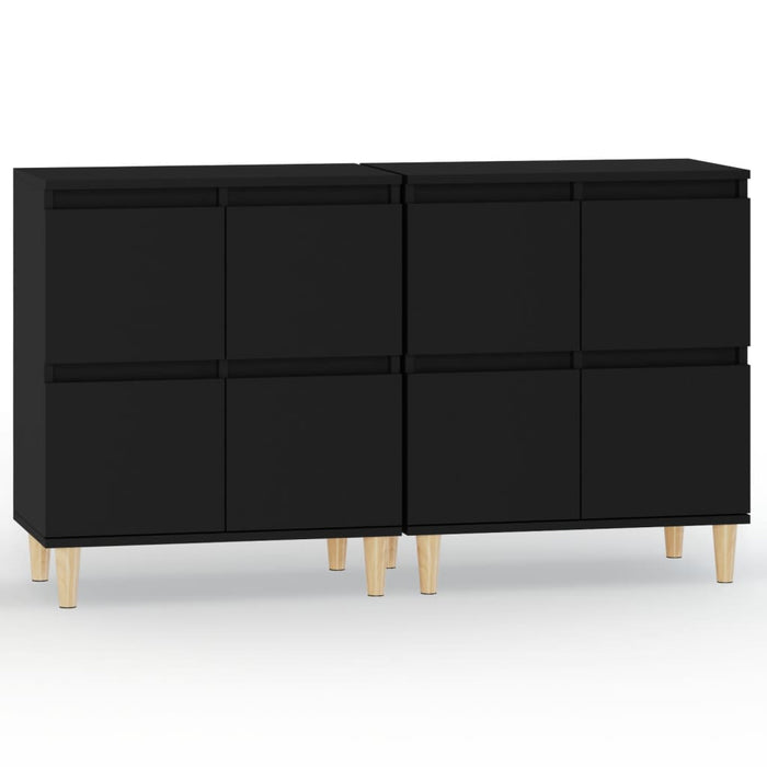 Dulapuri, 2 buc, negru, 60x35x70 cm, lemn prelucrat WALTI