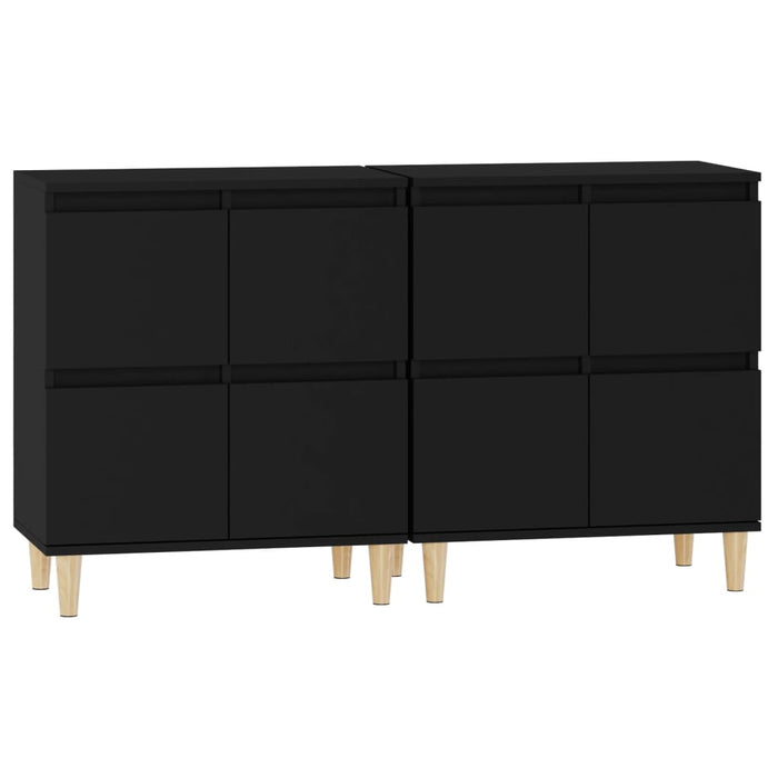 Dulapuri, 2 buc, negru, 60x35x70 cm, lemn prelucrat WALTI