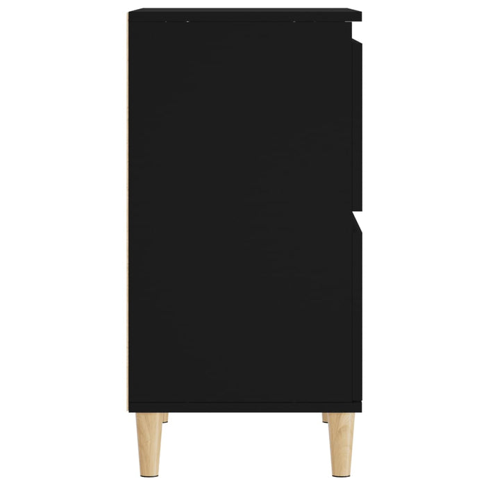 Dulapuri, 2 buc, negru, 60x35x70 cm, lemn prelucrat WALTI