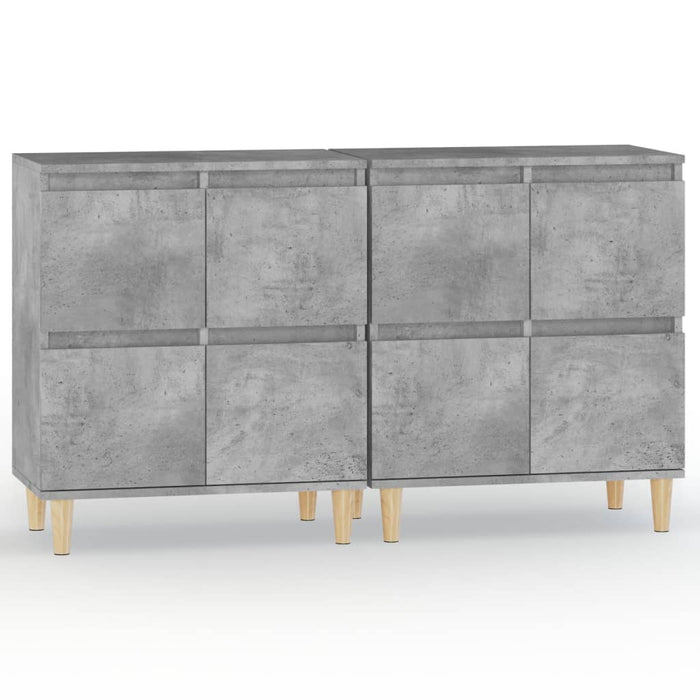 Dulapuri, 2 buc, gri beton, 60x35x70 cm, lemn prelucrat - WALTI WALTI