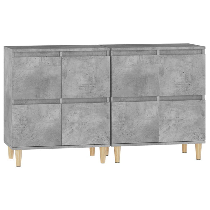 Dulapuri, 2 buc, gri beton, 60x35x70 cm, lemn prelucrat - WALTI WALTI