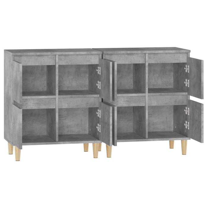 Dulapuri, 2 buc, gri beton, 60x35x70 cm, lemn prelucrat - WALTI WALTI