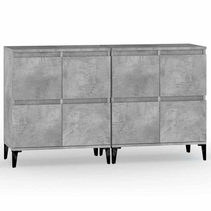 Dulapuri, 2 buc, gri beton, 60x35x70 cm, lemn prelucrat WALTI