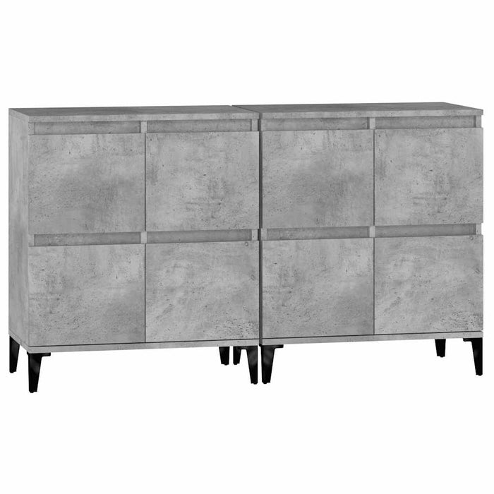 Dulapuri, 2 buc, gri beton, 60x35x70 cm, lemn prelucrat WALTI
