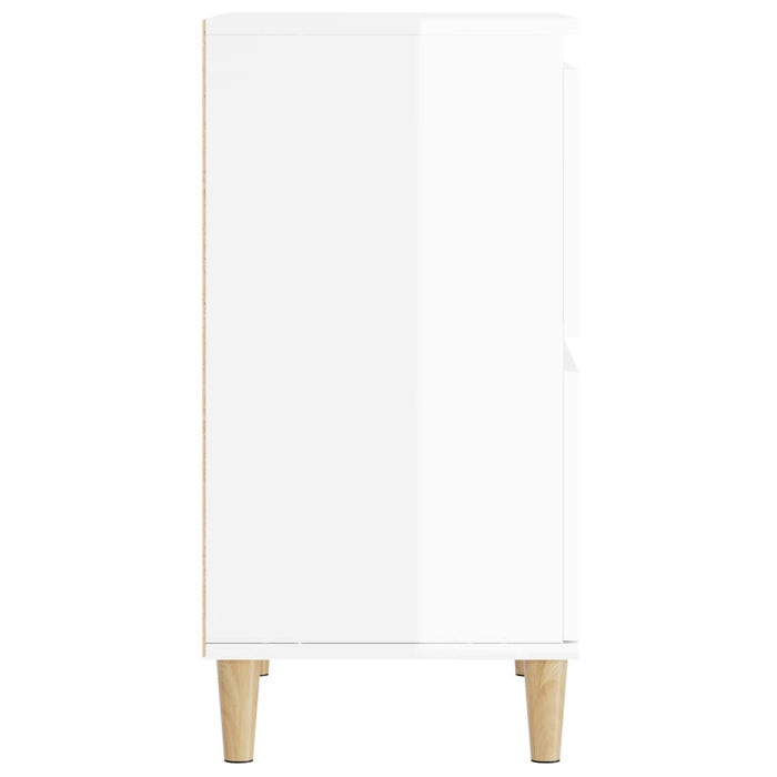 Dulapuri, 3 buc, alb extralucios, 60x35x70 cm, lemn prelucrat WALTI