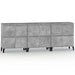 Dulapuri, 3 buc, gri beton, 60x35x70 cm, lemn prelucrat - WALTI WALTI