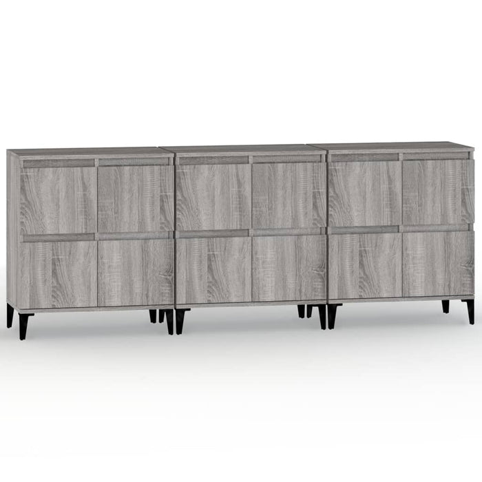 Dulapuri, 3 buc, sonoma gri, 60x35x70 cm, lemn prelucrat - WALTI WALTI