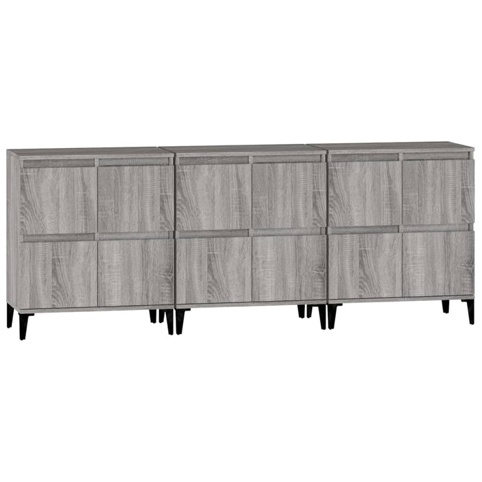 Dulapuri, 3 buc, sonoma gri, 60x35x70 cm, lemn prelucrat - WALTI WALTI
