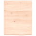 Blat de baie, 40x50x(2-6) cm, lemn masiv netratat - WALTI WALTI