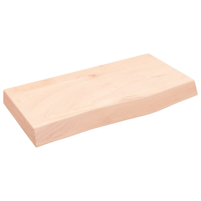 Blat de baie, 60x30x(2-6) cm, lemn masiv netratat - WALTI WALTI