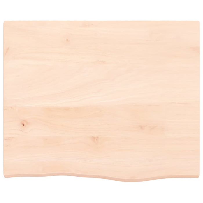 Blat de baie, 60x50x2 cm, lemn masiv netratat - WALTI WALTI