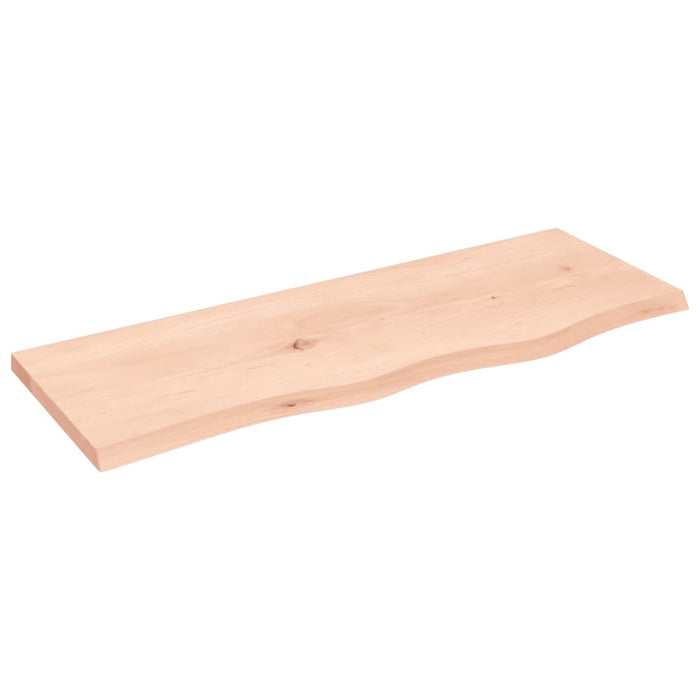 Blat de baie, 80x30x2 cm, lemn masiv netratat - WALTI WALTI