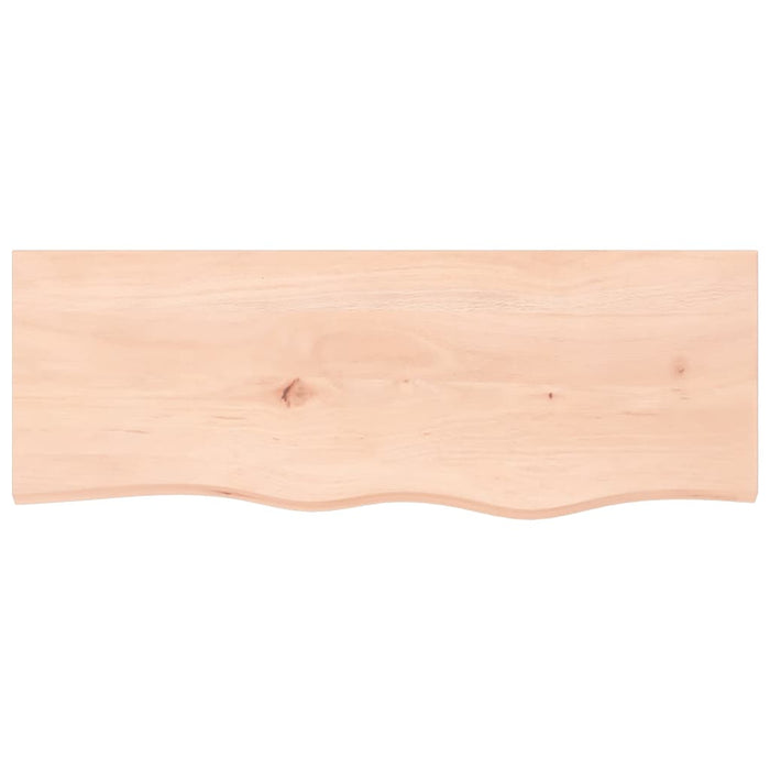 Blat de baie, 80x30x2 cm, lemn masiv netratat - WALTI WALTI