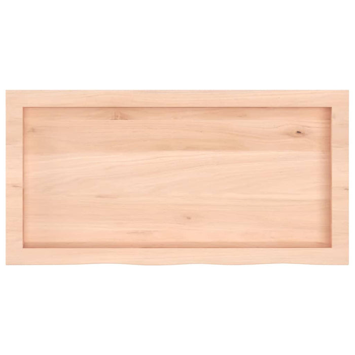 Blat de baie, 80x40x(2-6) cm, lemn masiv netratat WALTI