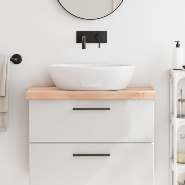 Blat de baie, 80x40x(2-6) cm, lemn masiv netratat WALTI