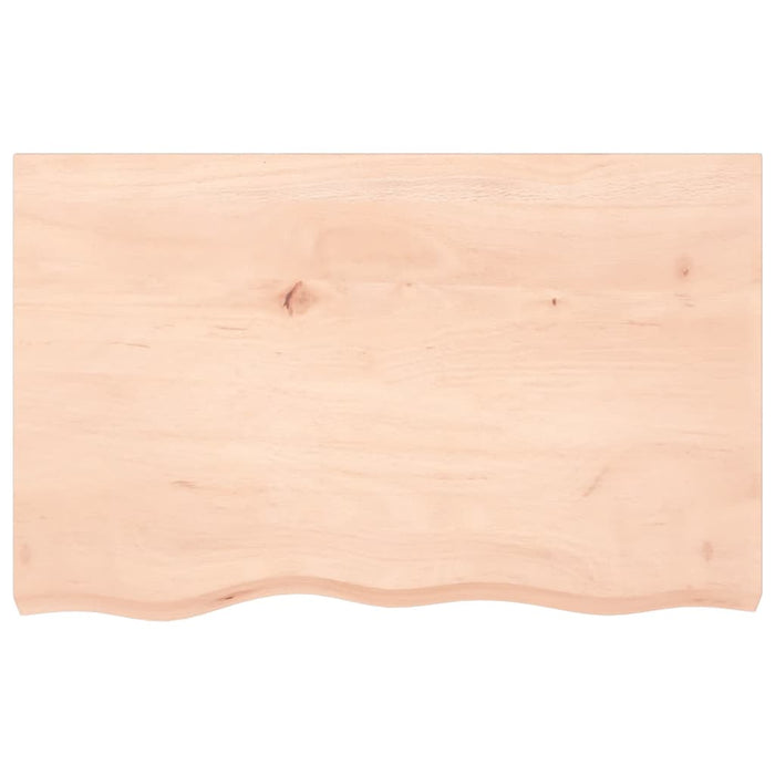 Blat de baie, 80x50x(2-6) cm, lemn masiv netratat WALTI