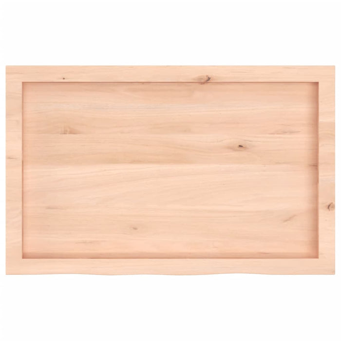 Blat de baie, 80x50x(2-6) cm, lemn masiv netratat WALTI