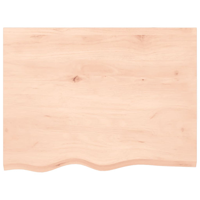 Blat de baie, 80x60x(2-4) cm, lemn masiv netratat - WALTI WALTI
