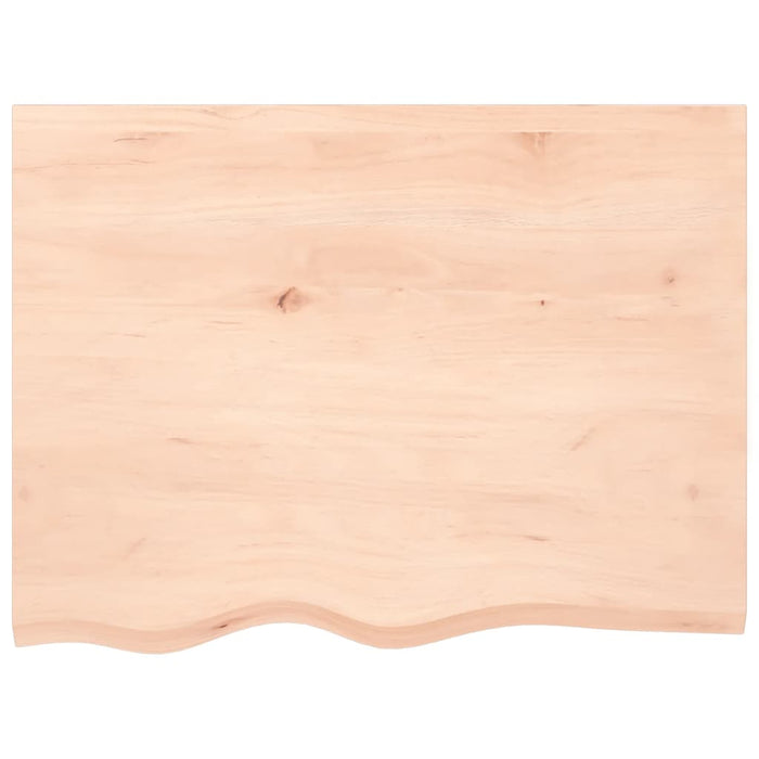 Blat de baie, 80x60x(2-6) cm, lemn masiv netratat - WALTI WALTI