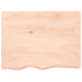 Blat de baie, 80x60x(2-6) cm, lemn masiv netratat - WALTI WALTI