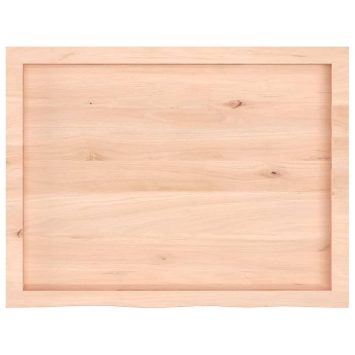 Blat de baie, 80x60x(2-6) cm, lemn masiv netratat - WALTI WALTI
