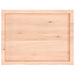 Blat de baie, 80x60x(2-6) cm, lemn masiv netratat - WALTI WALTI