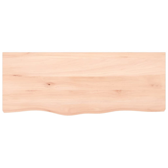 Blat de baie, 100x40x2 cm, lemn masiv netratat - WALTI WALTI