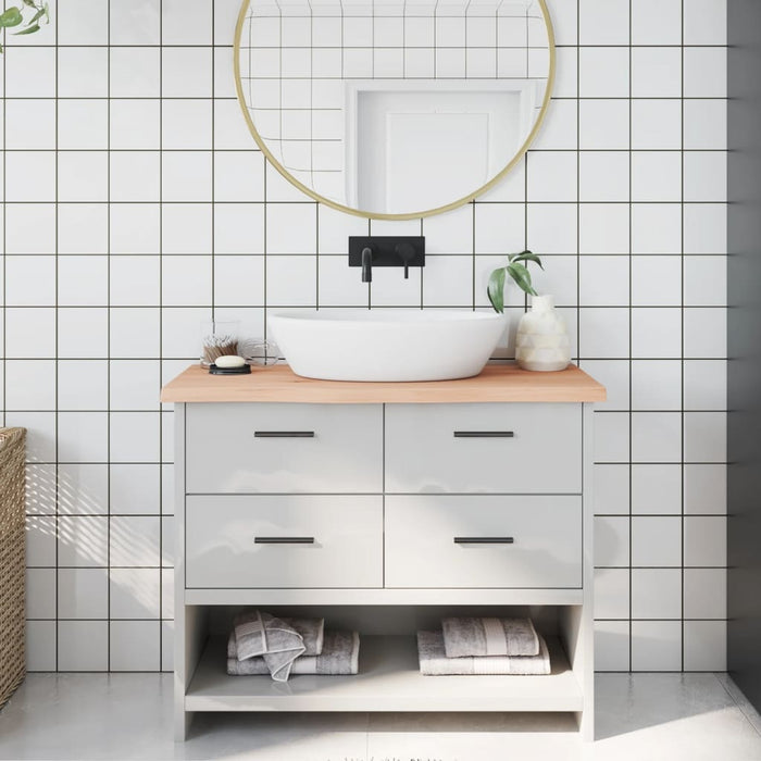 Blat de baie, 100x40x(2-4) cm, lemn masiv netratat WALTI
