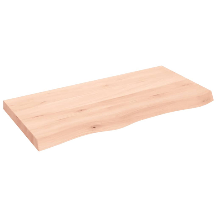 Blat de baie, 100x50x(2-6) cm, lemn masiv netratat WALTI