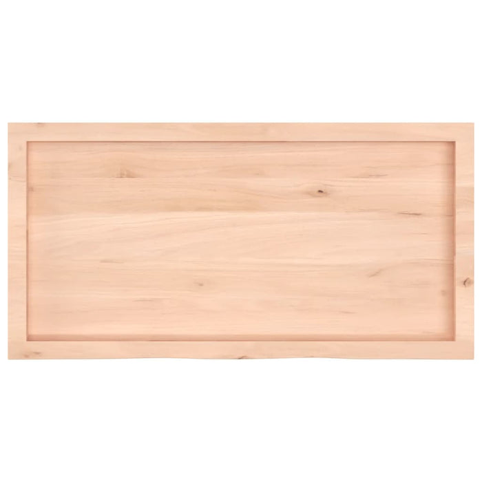 Blat de baie, 100x50x(2-6) cm, lemn masiv netratat WALTI