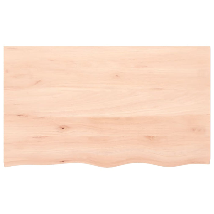 Blat de baie, 100x60x2 cm, lemn masiv netratat - WALTI WALTI