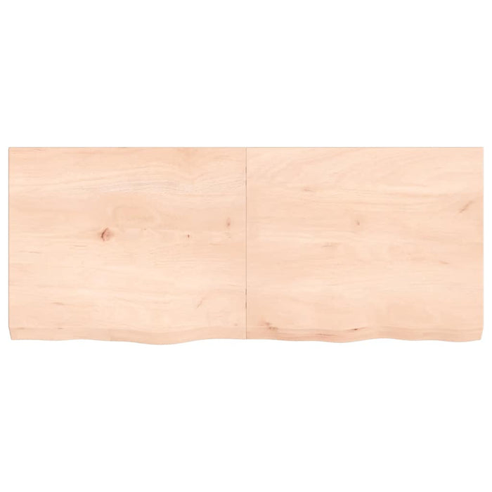 Blat de baie, 120x50x(2-6) cm, lemn masiv netratat WALTI