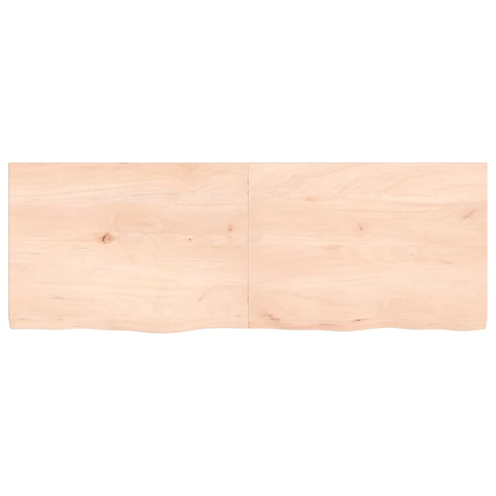 Blat de baie, 140x50x(2-4) cm, lemn masiv netratat WALTI