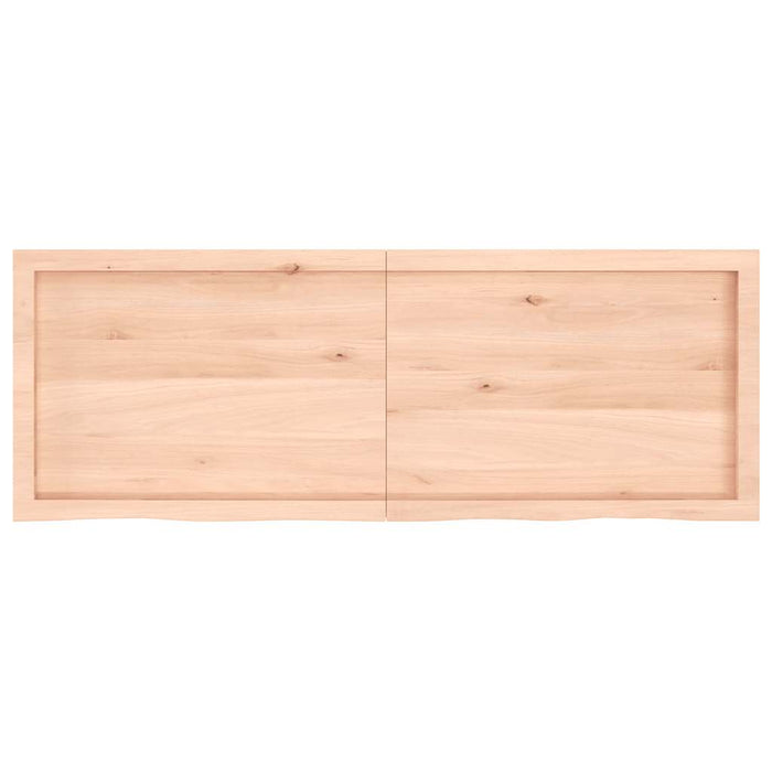 Blat de baie, 140x50x(2-4) cm, lemn masiv netratat WALTI