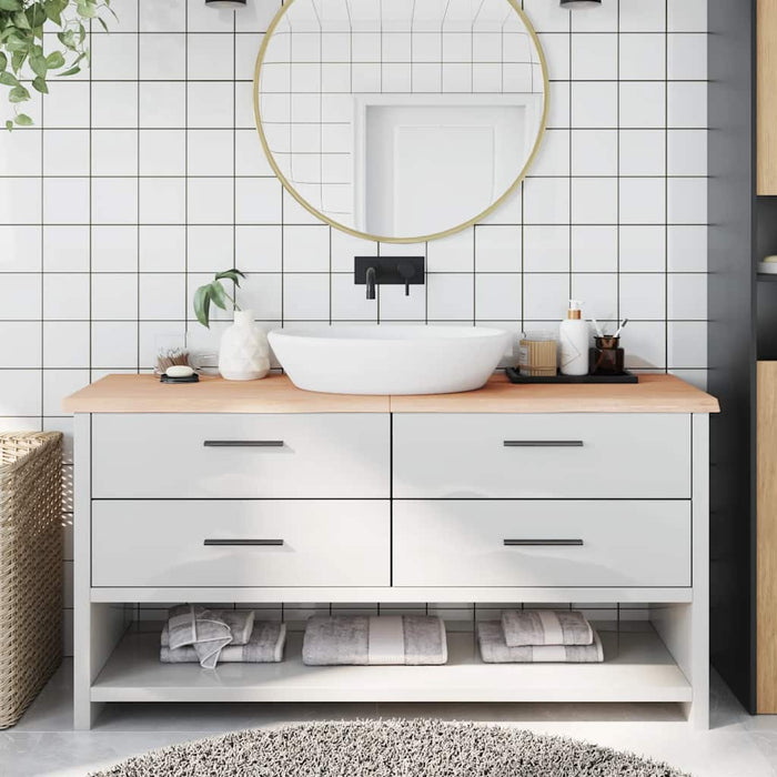 Blat de baie, 160x60x(2-4) cm, lemn masiv netratat WALTI
