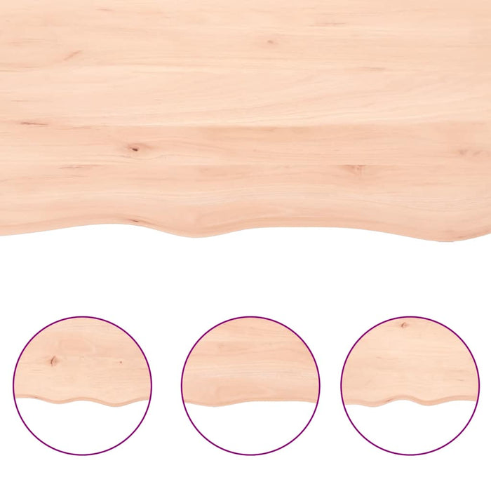 Blat de baie, 180x30x(2-4) cm, lemn masiv netratat WALTI