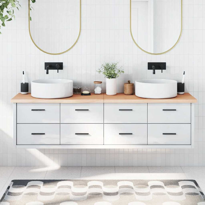 Blat de baie, 180x30x(2-4) cm, lemn masiv netratat WALTI