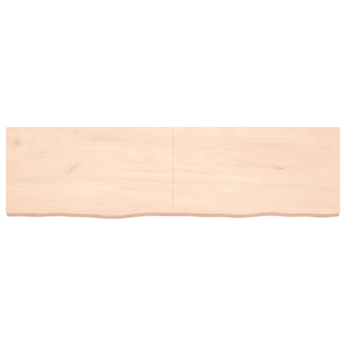 Blat de baie, 180x50x(2-6) cm, lemn masiv netratat WALTI