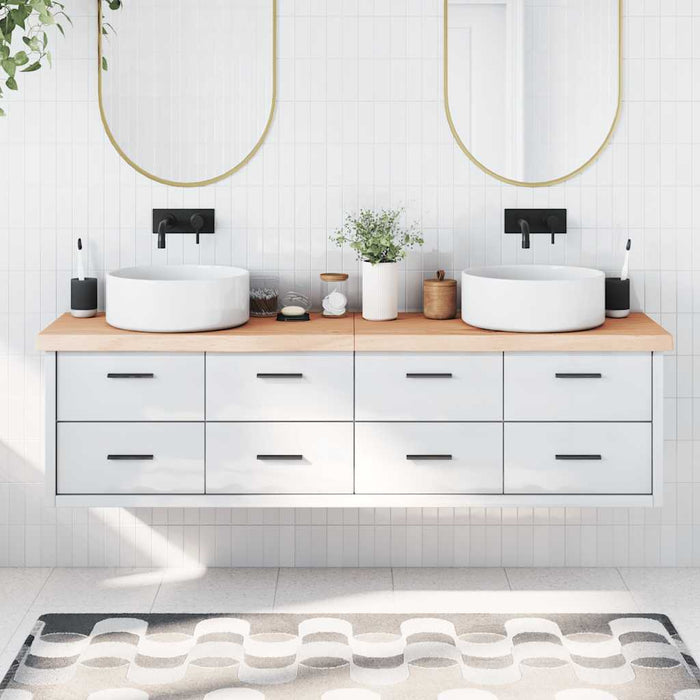 Blat de baie, 180x50x(2-6) cm, lemn masiv netratat WALTI