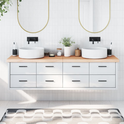 Blat de baie, 180x60x(2-6) cm, lemn masiv netratat - WALTI WALTI