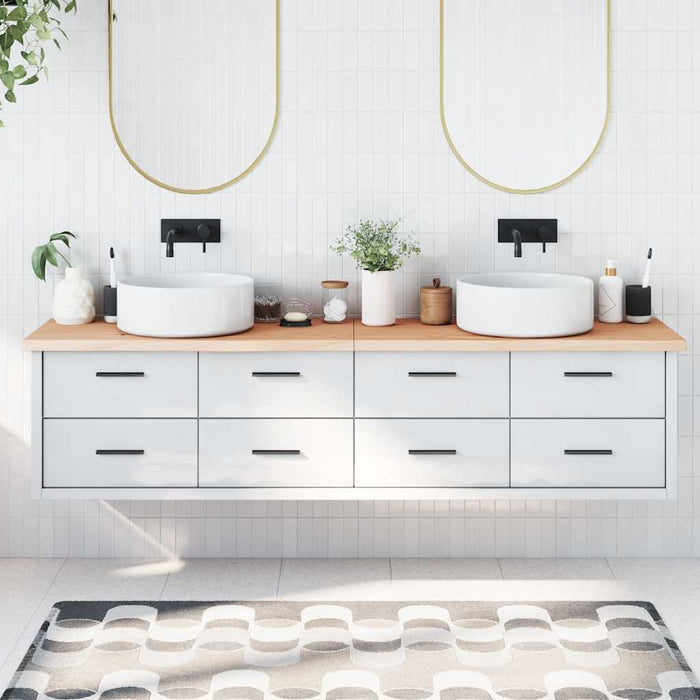 Blat de baie, 200x50x(2-4) cm, lemn masiv netratat WALTI