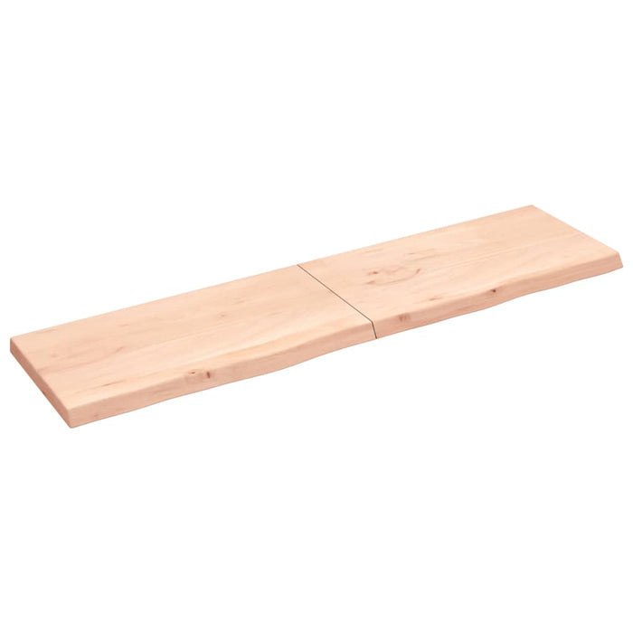 Blat de baie, 200x50x(2-6) cm, lemn masiv netratat WALTI
