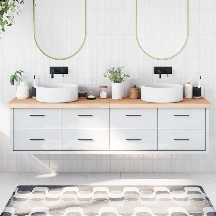 Blat de baie, 200x50x(2-6) cm, lemn masiv netratat WALTI
