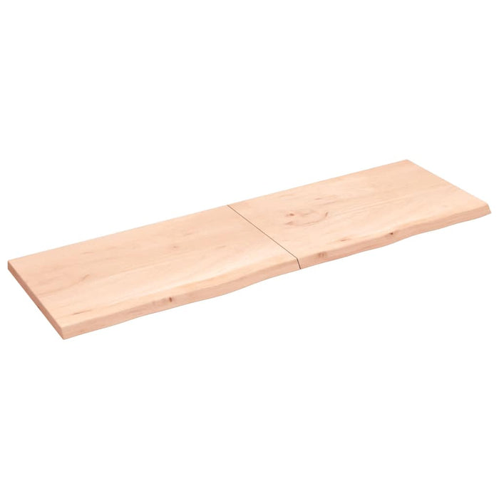Blat de baie, 200x60x(2-4) cm, lemn masiv netratat WALTI