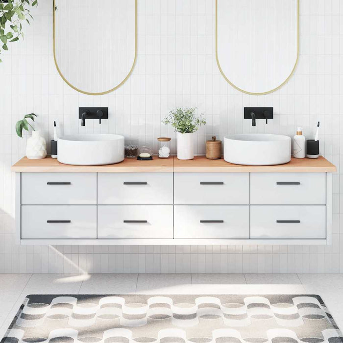 Blat de baie, 200x60x(2-4) cm, lemn masiv netratat WALTI