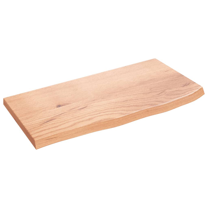 Blat de baie, maro deschis, 60x30x2 cm, lemn masiv tratat - WALTI WALTI
