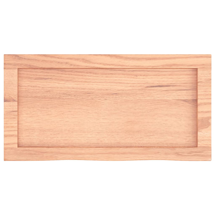 Blat de baie, maro deschis, 60x30x(2-4) cm, lemn masiv tratat WALTI