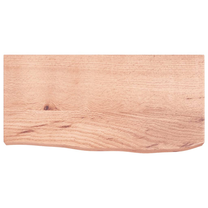 Blat de baie, maro deschis, 60x30x(2-6) cm, lemn masiv tratat - WALTI WALTI