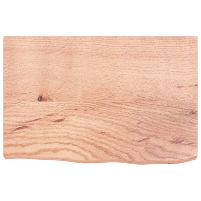 Blat de baie, maro deschis, 60x40x(2-4) cm, lemn masiv tratat WALTI