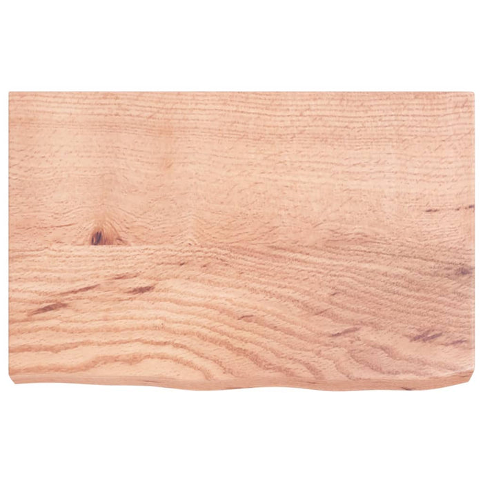 Blat de baie, maro deschis, 60x40x(2-6) cm, lemn masiv tratat WALTI